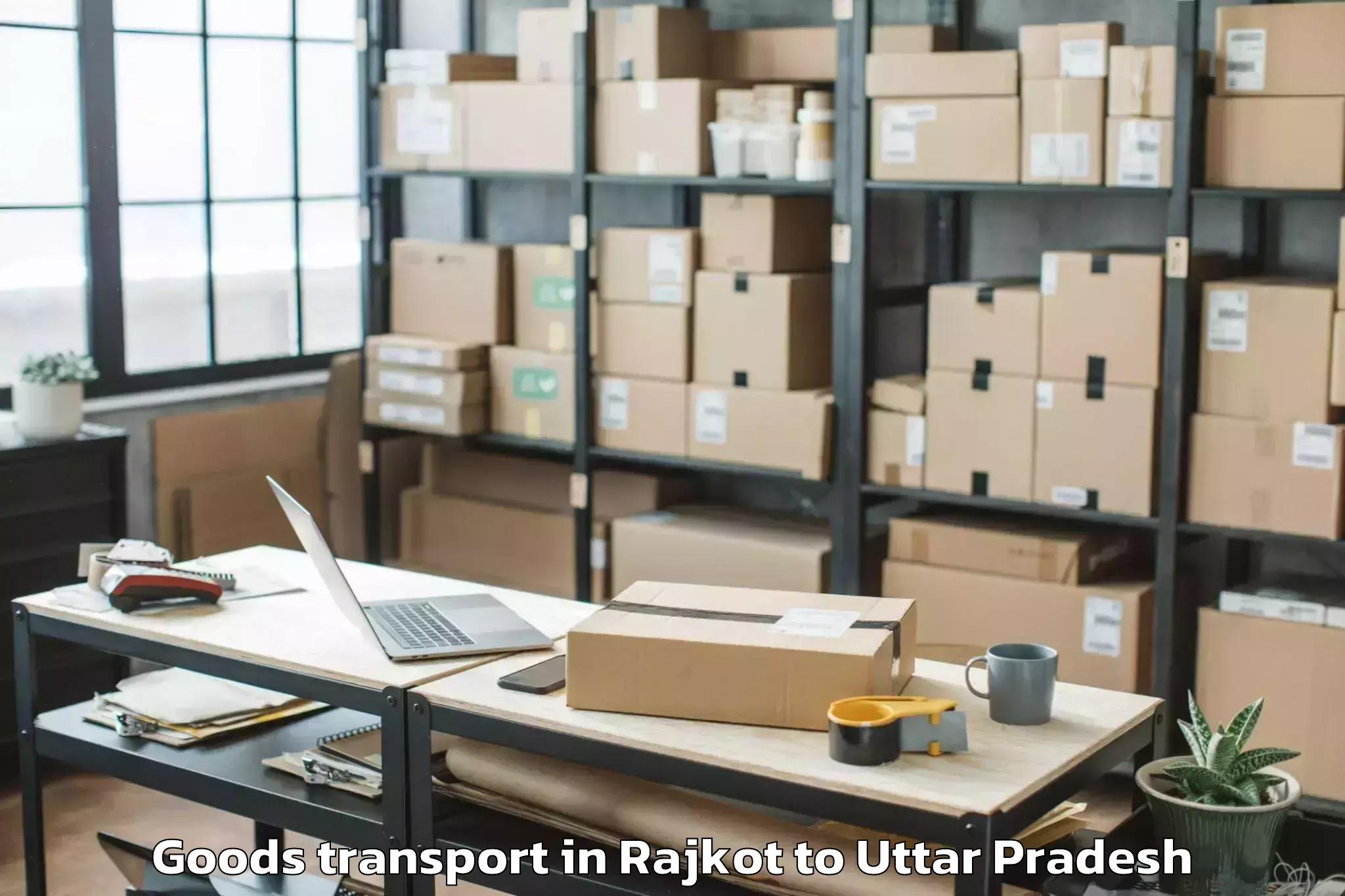 Book Your Rajkot to Maudaha Goods Transport Today